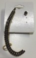 Ear cuff preto de strass